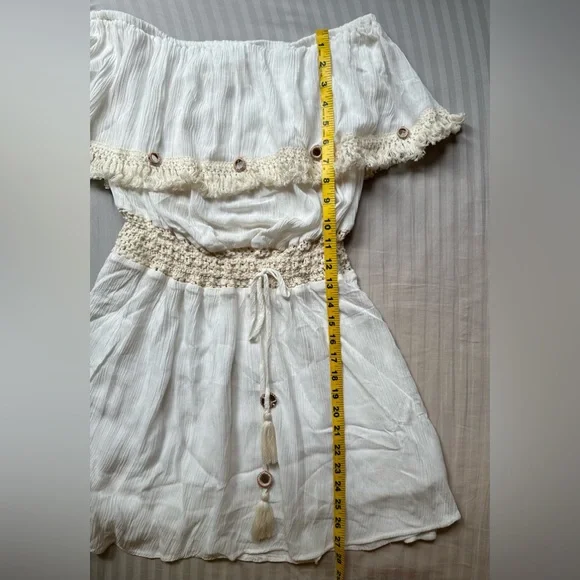 Ocean Drive Clothing Co.•mini tube dress•large•100% rayon•fringe/tassel/mirror - Picture 7 of 16